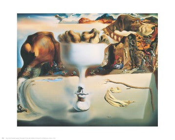 Apparition of Face and Fruit Dish on a Beach by Salvador Dali