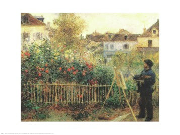Monet Painting in His Garden at Argenteuil, 1873 by Pierre-Auguste 