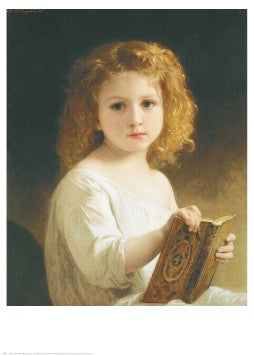 The Story Book by William-Adolphe Bouguereau | 30 x 24 Fine Art Print