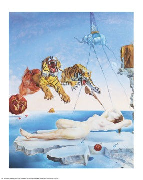 Gala and the Tigers by Salvador Dali | 30 x 24 Fine Art Print