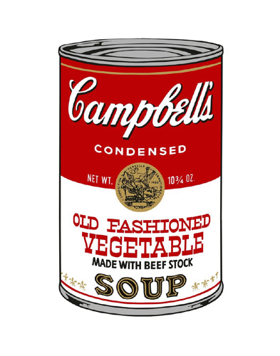 Campbell’s Soup Series II, Old Fashioned Vegetable, 1968 by Andy Wa