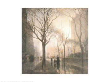 Plaza After the Rain by Paul Cornoyer | 24 x 30 Fine Art Print