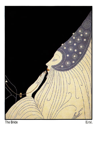 Framed Art The Bride by Erté - Romain de Tirtoff | 7 ¼ x 5 1/8