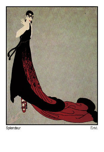 Framed Art Splendeur by Erté - Romain de Tirtoff | 7 ¼ x 5 1/8