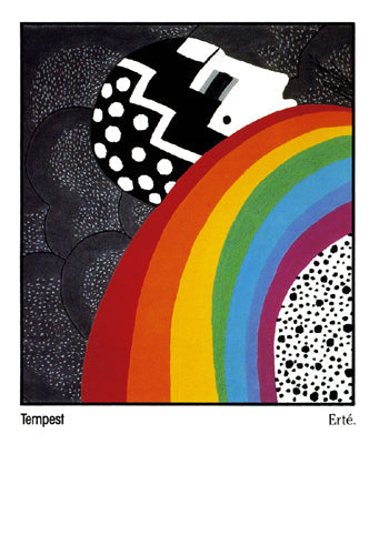 Framed Art Tempest by Erté - Romain de Tirtoff | 7 ¼ x 5 1/8