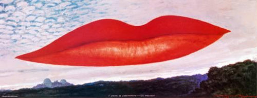 Framed Art Observatory Time: The Lovers, 1936 by Man Ray | 9 ¼ x 24
