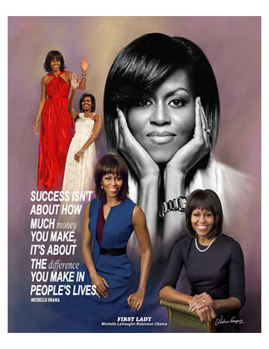 First Lady Michelle Obama by Wishum Gregory | 11 x 8 ½ Fine Art Print