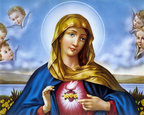 Framed Art Immaculate Heart of Mary 16 x 20