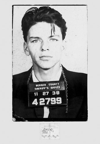 Frank Sinatra Mug Shot Wall Art | 36 x 24 Fine Art Print