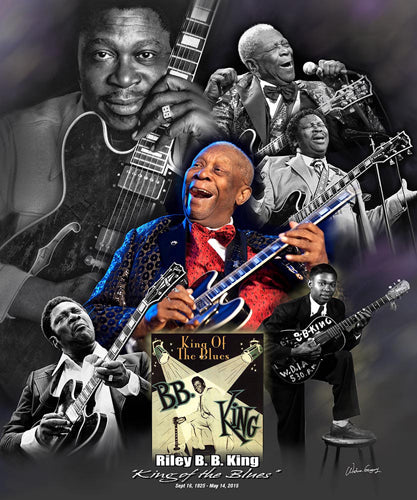 Framed Art Riley B.B. King: King of the Blues by Wishum Gregory