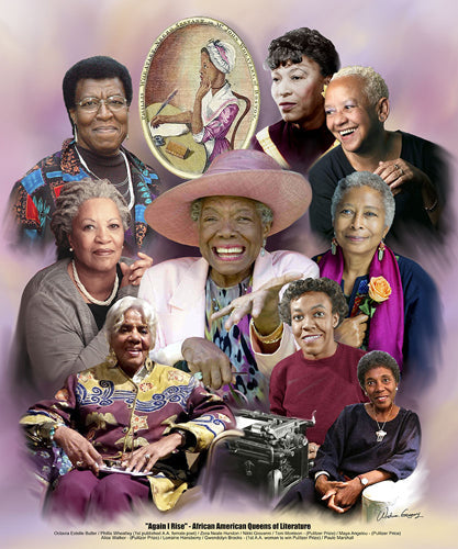 Framed Art Again I Rise: African American Queens of Literature by Wishum Gregory