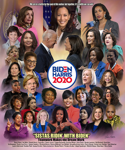 Sistas Ridin’ with Biden by Wishum Gregory | 24 x 20 Fine Art Print
