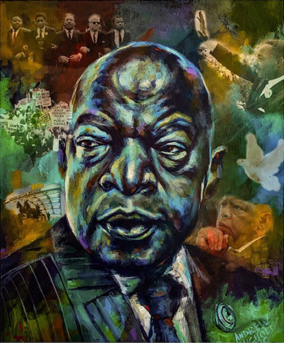 Framed Art John Lewis by Andrew Nichols | 30 x 24