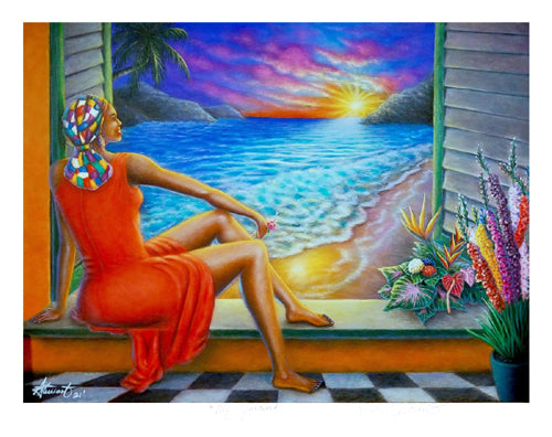 Framed Art My Garden by Answerd Stewart | 19 x 24