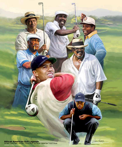 Framed Art In Good Company: African American Golf Legends by Wishum Gregory