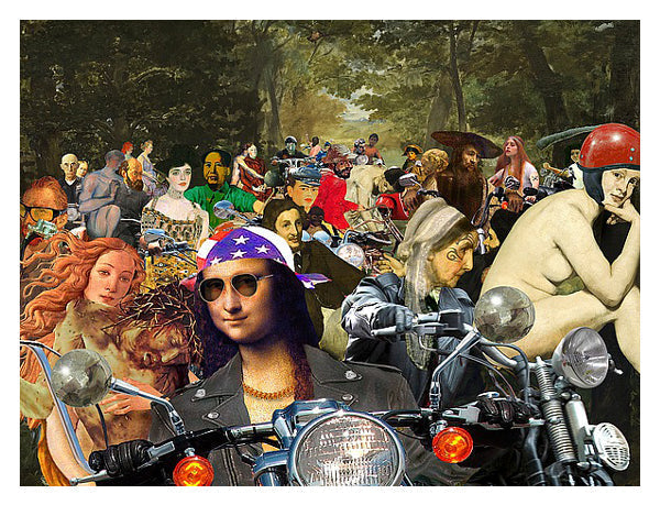 Framed Art Bikers sur l’Herbe by Barry Kite | 26 x 34