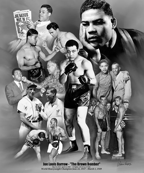 Framed Art Joe Louis by Wishum Gregory | 11 x 8 ½