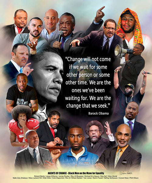 Framed Art Agents of Change: Black Men on the Move for Equality by Wishum Gregory