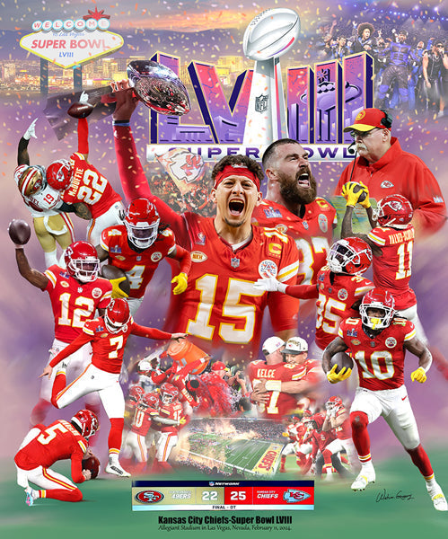Framed Art Kansas City Chiefs: Super Bowl LVII by Wishum Gregory