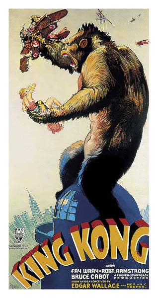 Framed Art King Kong: Profile 34 x 18