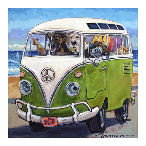 Framed Art Hang Loose by CR Townsend | 18 x 18