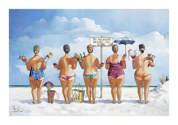 Framed Art No Alcohol Beyond This Point by Ronald West | 14 x 20