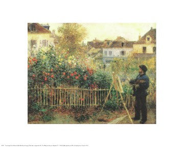 Monet Painting in His Garden at Argenteuil, 1873 by Pierre-Auguste 