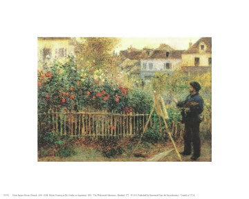 Monet Painting in His Garden at Argenteuil, 1873 by Pierre-Auguste 