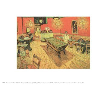 The Night Cafe with Pool Table by Vincent van Gogh | 8 x 10 Fine Art Print