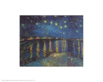 Framed Art Starlight Over the Rhone, 1888 by Vincent van Gogh | 8 x 10