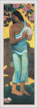 Tahitian Woman with Blossom (Detail) by Paul Gauguin