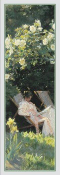Framed Art Havepartie met Marie Kroyer (Detail) by Peter Severin Kroyer