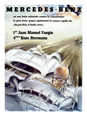 Mercedes-Benz, Italian Grand Prix, 1954 Wall Art | 27 x 18 1/2 Art P