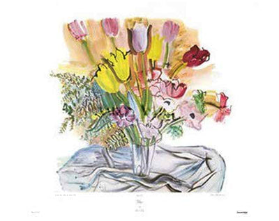Framed Art Tulipes by Raoul Dufy | 23 x 29