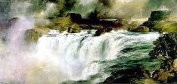 Shoshone Falls on the Snake River by Thomas Moran | 22 x 40 Fine Art Print