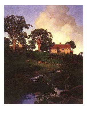 Hunt Farm (Daybreak) by Maxfield Parrish | 30 1/4 x 23 Fine Art Print