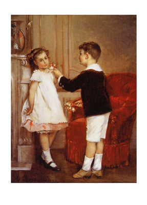 Framed Art Her First Bouquet by Albert Roosenboom | 19 1/2 x 14