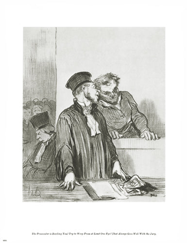 The Prosecutor is Reviling You by Honoré Daumier | 13 x 10 Fine Art Print