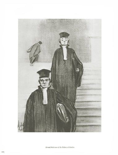 Grand Staircase of the Palace of Justice by Honoré Daumier