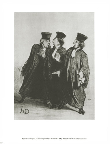 Framed Art It Is Wrong to Argue in Private by Honoré Daumier | 13 x 10