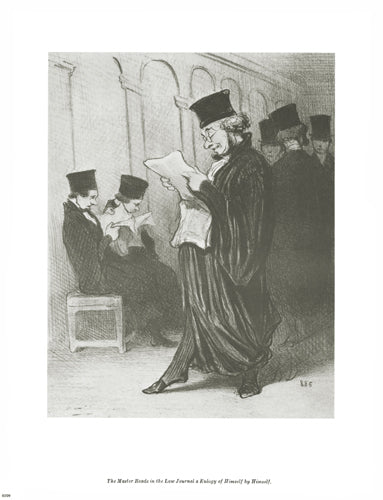 Framed Art A Eulogy of Himself by Himself by Honoré Daumier | 13 x 10