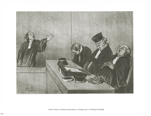 Justice IS Always Alert in Finding the Guilty by Honoré Daumier