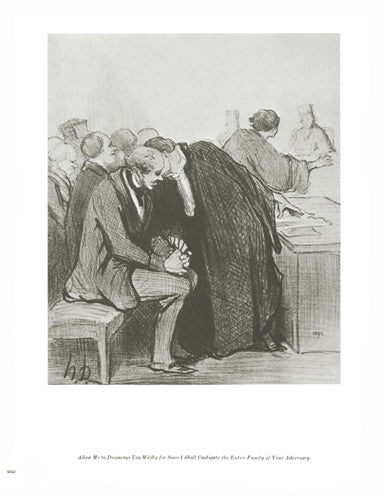 Framed Art Allow Me to Disparage You Mildly by Honoré Daumier | 13 x 10