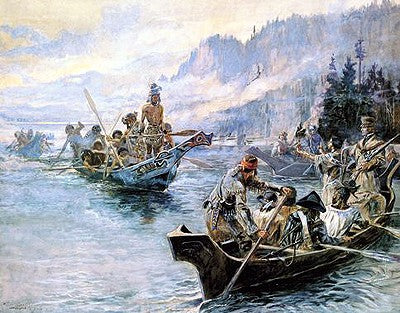 Lewis and Clark on the Lower Columbia by Charles Marion Russell