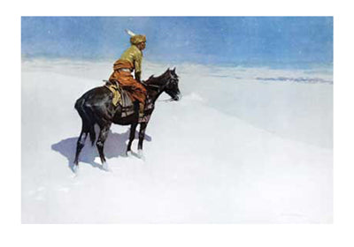 Framed Art The Scout: Friends or Enemies? by Frederic Remington