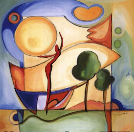 Framed Art Fun in the Sun #1 by Alfred Gockel | 27 ½ x 27 ½