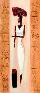 Nubile Nubian I by Alfred Gockel | 27 1/2 x 12 Fine Art Print