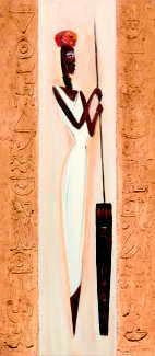 Nubile Nubian II by Alfred Gockel | 27 1/2 x 12 Fine Art Print