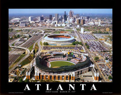 Atlanta, Georgia - Turner Field by Mike Smith | 22 x 28 Fine Art Print