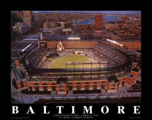 Baltimore, Maryland - Camden Yards (Night) by Mike Smith